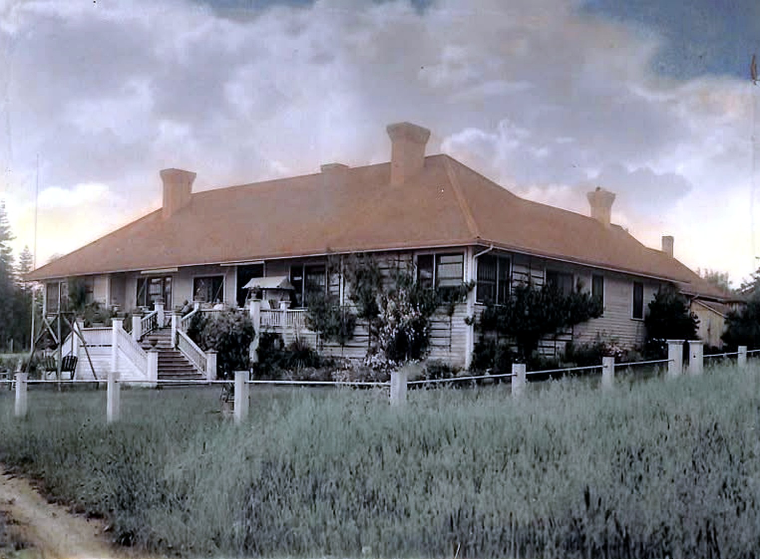 The original Ormiston farmhouse on the land that became Camp Denman
